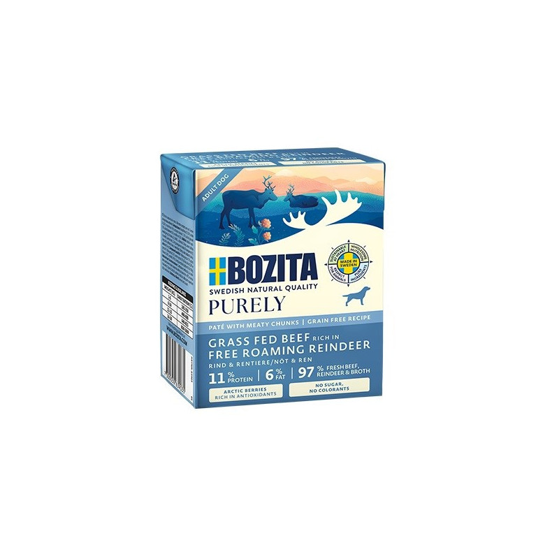 BOZITA Purely Paté Duoprotein Beef and reindeer - wet dog food - 370g