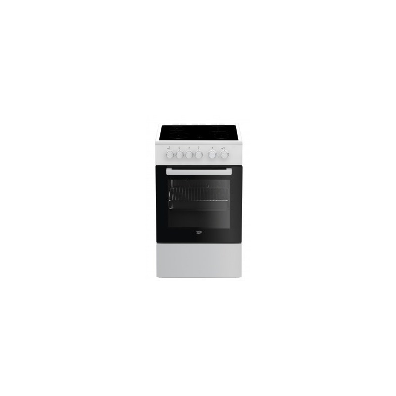 Beko FSS57000GW viryklė Laisvai pastatoma viryklė Keraminė juoda, balta A