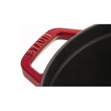 Bakeware - Staub Round 28cm 6.7L Enameled Cast Iron Pot, Cherry Red