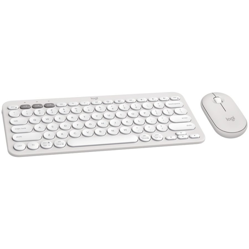 LOGITECH Pebble 2 Bluetooth klaviatūros rinkinys – TONALIAI BALTA – JAV TARPTAUTINĖ