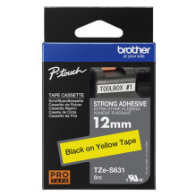 Brother Ribbon TZE-S631 / TZES631 Black on Yellow