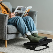 Maclean MC-460 Ergonomic Footrest Leg Foot Rest Infinitely Adjustable Angle Under Desk Removable Cushion Cushioned Maclean MC-460 Ergonomic Footrest Leg Foot Rest Infinitely Adjustable Angle Under Desk Removable Cushion Cushioned