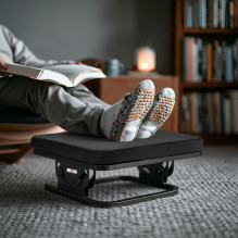 Maclean MC-460 Ergonomic Footrest Leg Foot Rest Infinitely Adjustable Angle Under Desk Removable Cushion Cushioned Maclean MC-460 Ergonomic Footrest Leg Foot Rest Infinitely Adjustable Angle Under Desk Removable Cushion Cushioned