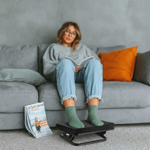 Maclean MC-460 Ergonomic Footrest Leg Foot Rest Infinitely Adjustable Angle Under Desk Removable Cushion Cushioned Maclean MC-460 Ergonomic Footrest Leg Foot Rest Infinitely Adjustable Angle Under Desk Removable Cushion Cushioned