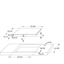 Gorenje GI6433SRWF Juoda Įmontuojama 59,5 cm Zonos indukcinė kaitlentė 4 zona(-os)