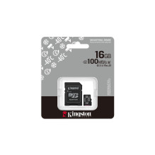 Kingston Technology 16GB microSDHC Industrial C10 A1 pSLC Card + SD Adapter Kingston Technology 16GB microSDHC Industrial C10 A1 pSLC Card + SD Adapter