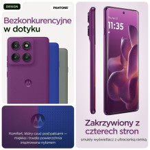 „Motorola edge 60 pro“ 16,9 cm (6,67 colio) dviejų SIM kortelių „Android 15“ 5G USB C tipo 12 GB 512 GB 6000 mAh violeti