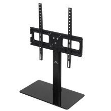 Maclean MC-450 Universal TV Stand for TV Cabinet max. 40kg, max. VESA 400x400 32-65" Tempered Glass Base 3-Level He Maclean MC-450 Universal TV Stand for TV Cabinet max. 40kg, max. VESA 400x400 32-65" Tempered Glass Base 3-Level He