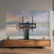 Maclean MC-450 Universal TV Stand for TV Cabinet max. 40kg, max. VESA 400x400 32-65" Tempered Glass Base 3-Level He Maclean MC-450 Universal TV Stand for TV Cabinet max. 40kg, max. VESA 400x400 32-65" Tempered Glass Base 3-Level He