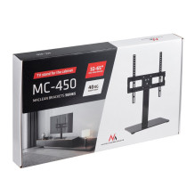 Maclean MC-450 Universal TV Stand for TV Cabinet max. 40kg, max. VESA 400x400 32-65" Tempered Glass Base 3-Level He Maclean MC-450 Universal TV Stand for TV Cabinet max. 40kg, max. VESA 400x400 32-65" Tempered Glass Base 3-Level He