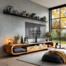 Maclean MC-450 Universal TV Stand for TV Cabinet max. 40kg, max. VESA 400x400 32-65" Tempered Glass Base 3-Level He Maclean MC-450 Universal TV Stand for TV Cabinet max. 40kg, max. VESA 400x400 32-65" Tempered Glass Base 3-Level He