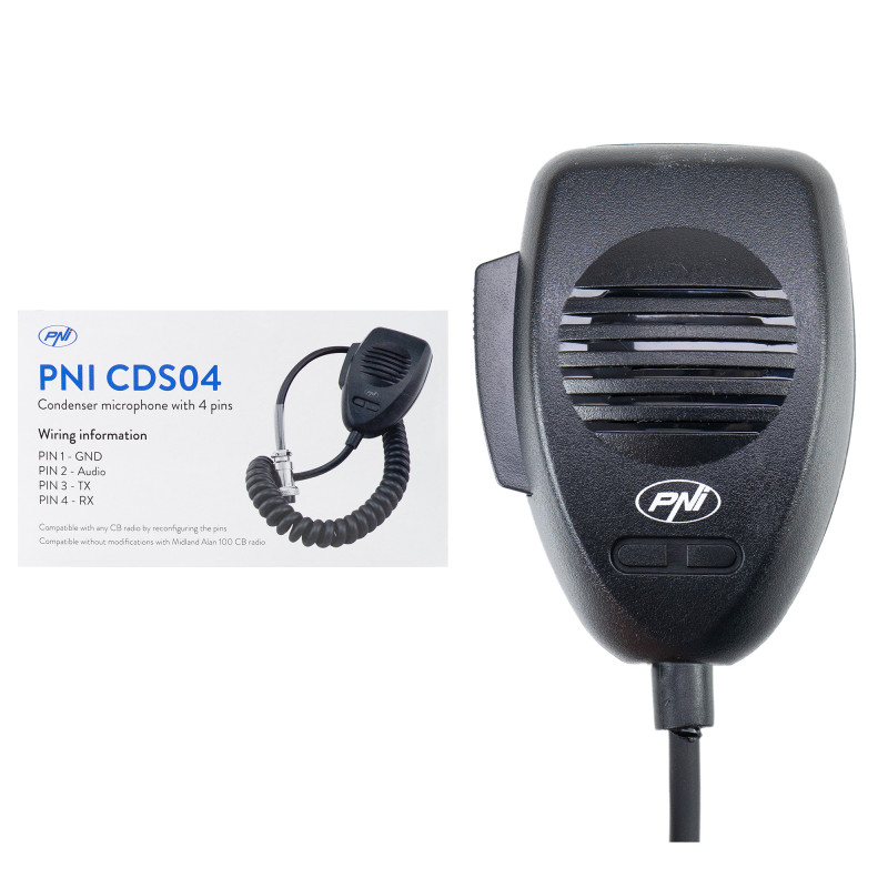 PNI CDS04 4-pin condenser microphone for CB radio station
