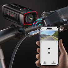 AKEEYO AKY-710S sports camera 4K video recorder for motorcycle handlebar - black
