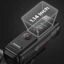 AKEEYO 730Pro 4K vaizdo įrašymo įrenginys, skirtas motociklams ir motociklams ant vairo – juodas