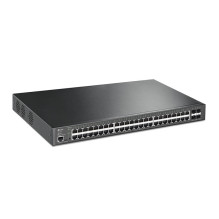 TP-Link JetStream 48 prievadų gigabito ir 4 prievadų 10GE SFP+ L2+ valdomas komutatorius su 48 prievadų PoE+ palaikymu