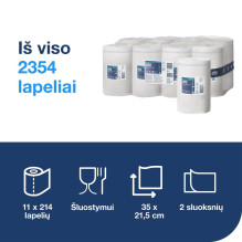 Popierinis rankšluostis Tork Plus, 2 sl. Popierinis rankšluostis Tork Plus, 2 sl.