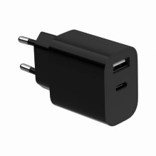Gembird 2-port universal USB charger (A+C) 2.4 A TA-UC-2AC12-01-BK