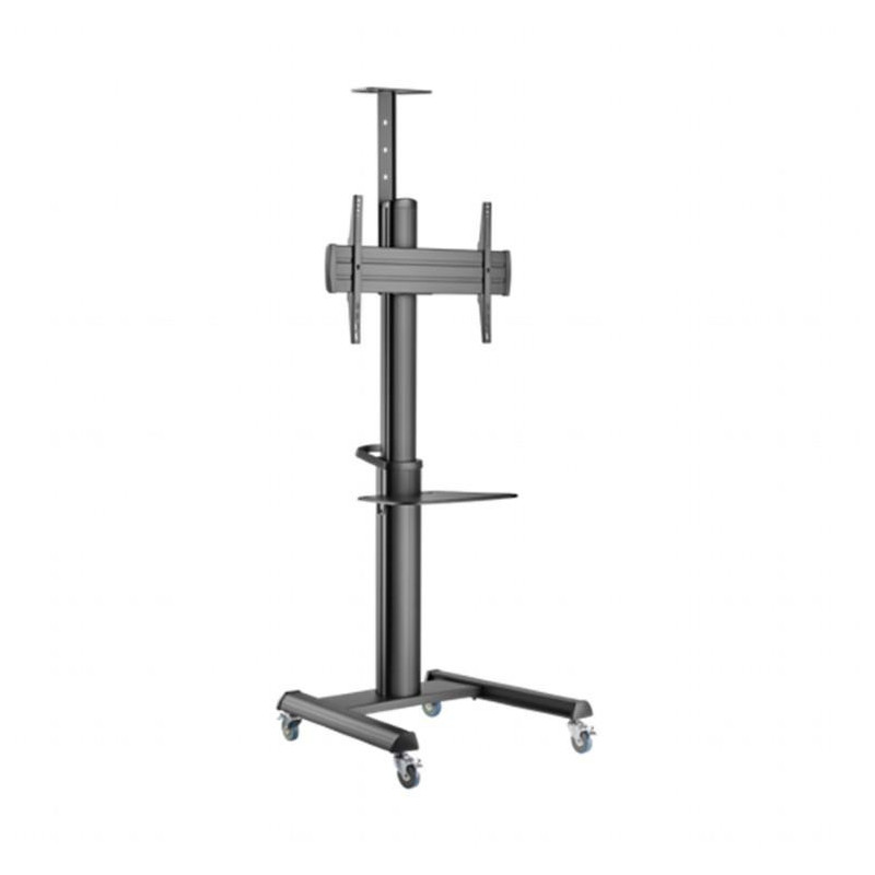 Floor stand TV Aluminum with wheels 37-70' inch Black