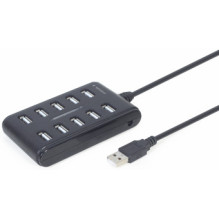 GEMBIRD 10-port USB 2.0 HUB...