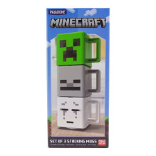 Coffee Mugs - Minecraft Creeper Skeleton Ghast Set Plastic Coffee Mugs - Minecraft Creeper Skeleton Ghast Set Plastic
