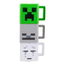 Coffee Mugs - Minecraft Creeper Skeleton Ghast Set Plastic Coffee Mugs - Minecraft Creeper Skeleton Ghast Set Plastic