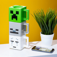 Coffee Mugs - Minecraft Creeper Skeleton Ghast Set Plastic Coffee Mugs - Minecraft Creeper Skeleton Ghast Set Plastic