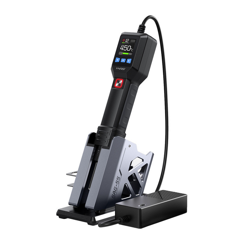 Heat Gun - FNIRSI SAG-55 PLUS 100-450°C, 20 Airflow Levels, LCD Display Black