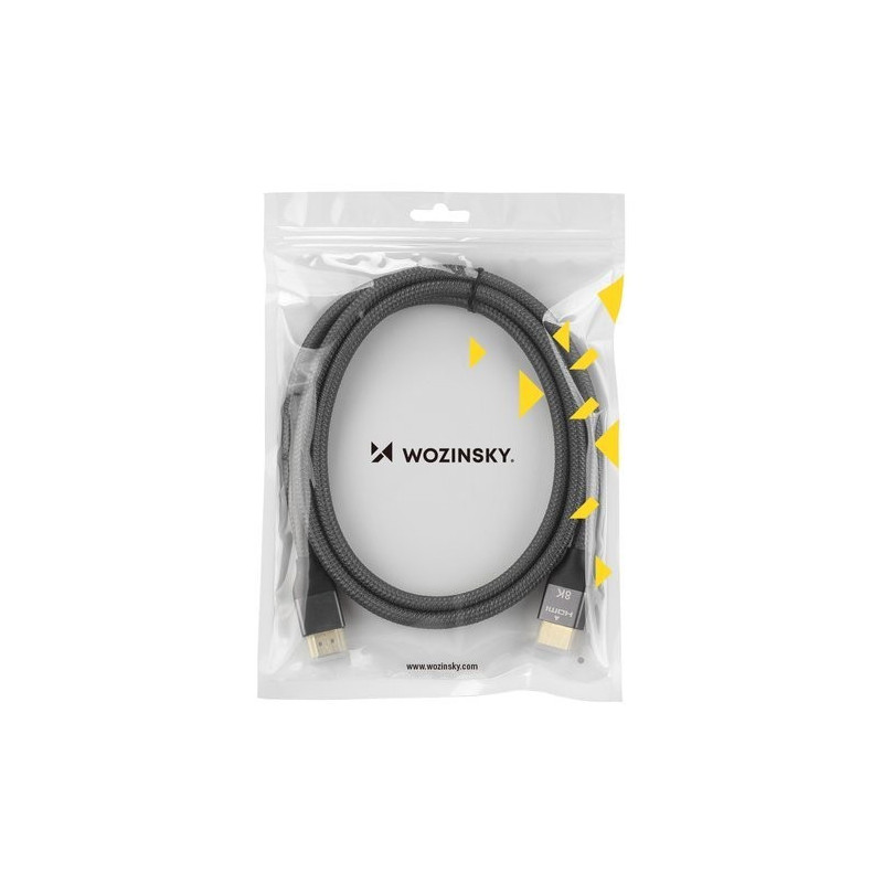Wozinsky HDMI 2.1 kabelis (8K 60Hz 48Gbps) 2M sidabrinis