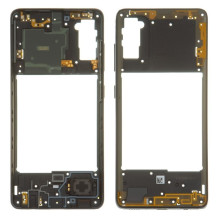 Vidinis korpusas Samsung A415 A41 2020 juodas su zumeriu ir šoniniais mygtukais originalus (used Grade B)