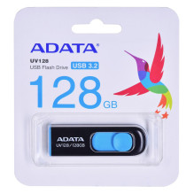 USB Flash Drive - ADATA DashDrive UV128 128GB USB A Type 3.2 Gen 1 Black / Blue