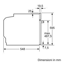 „Bosch Serie 4 HBA514BS3“ orkaitė, 71 l, 3400 W, juoda, nerūdijančio plieno