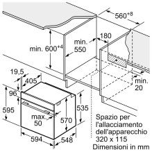 „Bosch Serie 4 HBA514BS3“ orkaitė, 71 l, 3400 W, juoda, nerūdijančio plieno