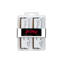 „Kingston Technology FURY Beast“ 128 GB 5600 Mt / s DDR5 CL40 DIMM (4 vnt. rinkinys) balta RGB XMP „Kingston Technology FURY Beast“ 128 GB 5600 Mt / s DDR5 CL40 DIMM (4 vnt. rinkinys) balta RGB XMP