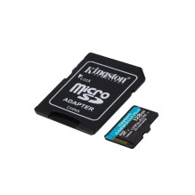 „Kingston Technology“ 128 GB „microSDXC Canvas Go Plus Gen4“ 200 MB / s A2 U3 V30 kortelė + adapteris