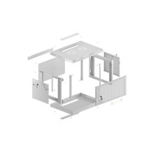 Wall-mounted rack cabinet 19" 9U 600x600 grey perforated door Lanberg (flat pack) Wall-mounted rack cabinet 19" 9U 600x600 grey perforated door Lanberg (flat pack)