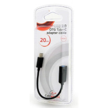 Kabelis GEMBIRD USB Type C M, USB Type A M, 0.2m, juodas Kabelis GEMBIRD USB Type C M, USB Type A M, 0.2m, juodas