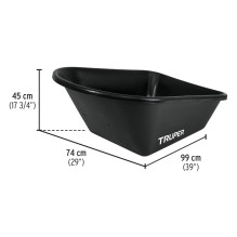 Vienaratis karutis Truper 11777, plienas, juoda, 120 l Vienaratis karutis Truper 11777, plienas, juoda, 120 l