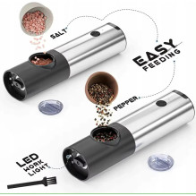 PROMIS Set of pepper and salt mills with stand MP36X2