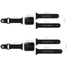 „Fusion Accessories“ 38 / 40 / 41 / mm juodas silikoninis dirželis S / M