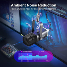 „Fifine AmpliGame AM8 RGB“, juodas