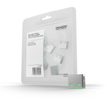 USB Accessory - LINDY USB Type A Port Blockers, 10 pcs., Green