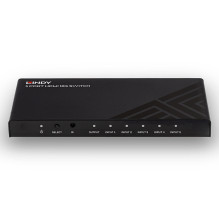 AV Jungiklis - LINDY 5 Prievadų HDMI 18G Jungiklis, 4K@60Hz, Juodas