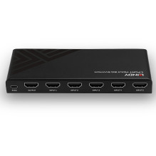AV Jungiklis - LINDY 5 Prievadų HDMI 18G Jungiklis, 4K@60Hz, Juodas