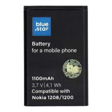 Battery for Nokia 1208 / 1200 / C1 / 1616 / 1800 1100 mAh Blue Star Battery for Nokia 1208 / 1200 / C1 / 1616 / 1800 1100 mAh Blue Star