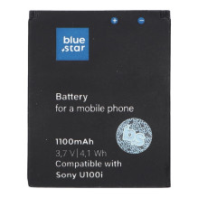 Sony Ericsson U100 Yari / J10 / J10i2 ELM / Hazel baterija, 1100 mAh, mėlyna žvaigždė