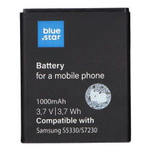 Samsung S5330 Wave 533 / Wave 723 / S7230 / Galaxy Mini S5570 baterija, 1000 mAh, mėlyna žvaigždė Samsung S5330 Wave 533 / Wave 723 / S7230 / Galaxy Mini S5570 baterija, 1000 mAh, mėlyna žvaigždė