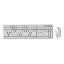 KEYBOARD +MOUSE WRL ENG / WH KBS-WPS-01-W GEMBIRD