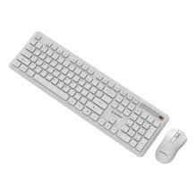KEYBOARD +MOUSE WRL ENG / WH KBS-WPS-01-W GEMBIRD