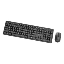 KEYBOARD +MOUSE WRL CYRILLIC / BLACK KBS-WMS-01-CYRL GEMBIRD