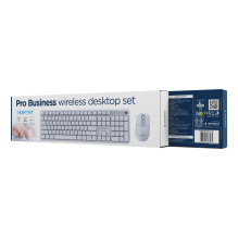 KEYBOARD +MOUSE WRL CYRILLIC / WHT KBS-WMS-01-W-CYRL GEMBIRD
